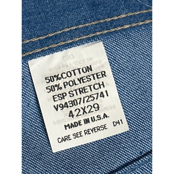 Flexjeans Mens 42x29 Blue Stretch Straight Leg 4 Pocket Flex Denim Jeans New - Picture 8 of 12